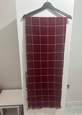 Bordo Örgü Kadın Şal - Görsel 2