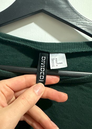 Kadın Yeşil Kısa Oversize Sweatshirt - Görsel 5