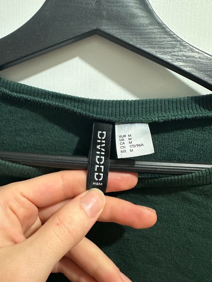 Kadın Yeşil Kısa Oversize Sweatshirt - Görsel 4
