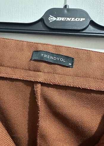 Kahverengi Kemerli Kadın Kumaş Pantolon - Görsel 3