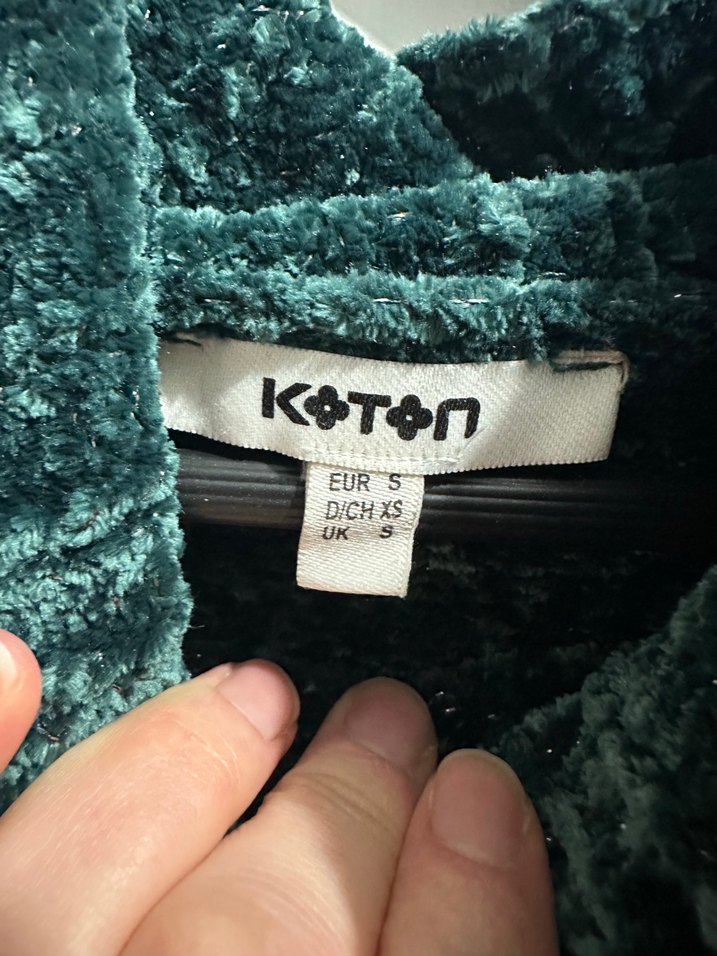 Kadın Yeşil Örgü Boğazlı Kısa Kazak - Görsel 3