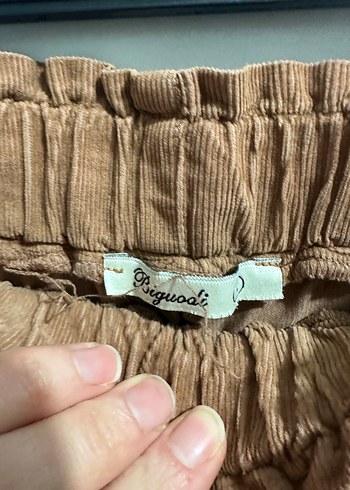 Kahverengi Kemerli Kadın Keten Pantolon - Görsel 3