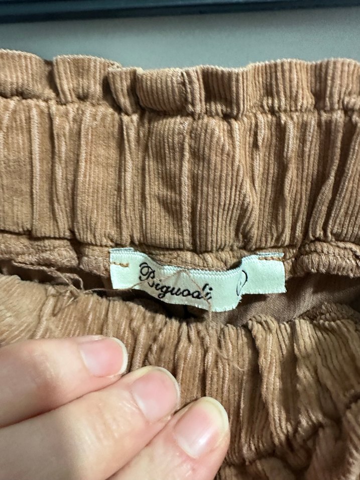 Kahverengi Kemerli Kadın Keten Pantolon - Görsel 3