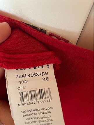 36 Beden kırmızı Renk koton salaş bluz