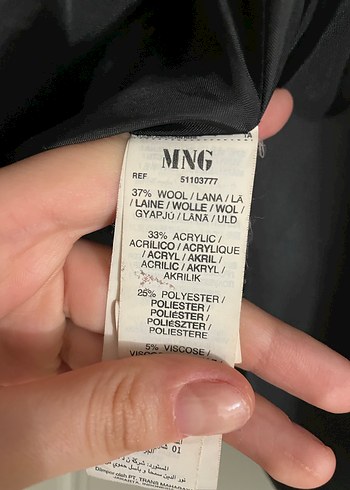 Mango Kareli Kırmızı Kadın Düğmeli Ceket - Görsel 7