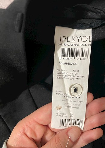 İpekyol Siyah Kadın Cigarette Kumaş Pantolon - Görsel 7