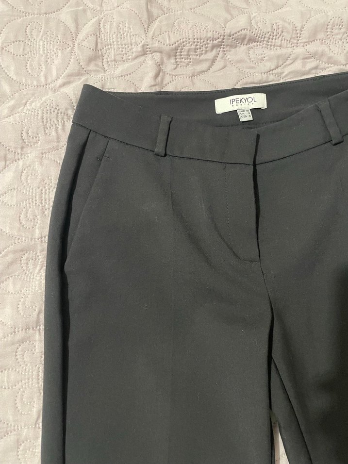 İpekyol Siyah Kadın Cigarette Kumaş Pantolon - Görsel 3