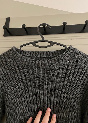 Gri Yumuşak Dokulu Kadın Triko Elbise - Görsel 5