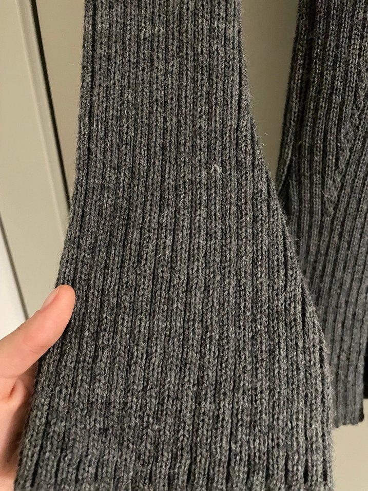 Gri Yumuşak Dokulu Kadın Triko Elbise - Görsel 4