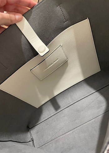 Calvin Klein Beyaz-Krem Deri Kadın Çanta - Görsel 7