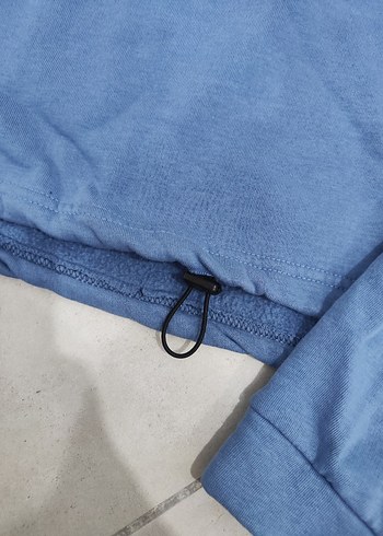 Zara marka Mavi Kapüşonlu Kadın Sweatshirt - Görsel 3