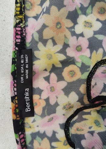 Pinterest tarzı Çiçek Desenli Mini Büstiyer - Görsel 2