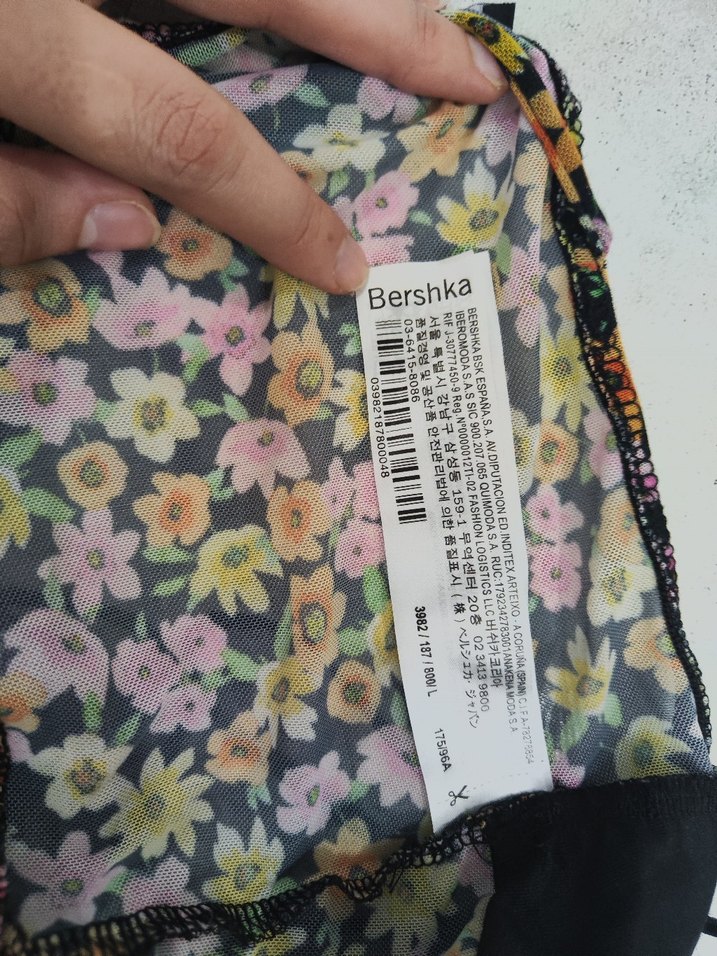 Pinterest tarzı Çiçek Desenli Mini Büstiyer - Görsel 3