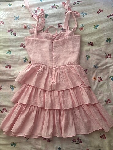 Diğer berfug kıran pembe mini elbise
