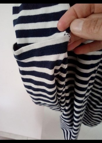 Çizgili Uzun Kollu Midi Triko Elbise - Görsel 3