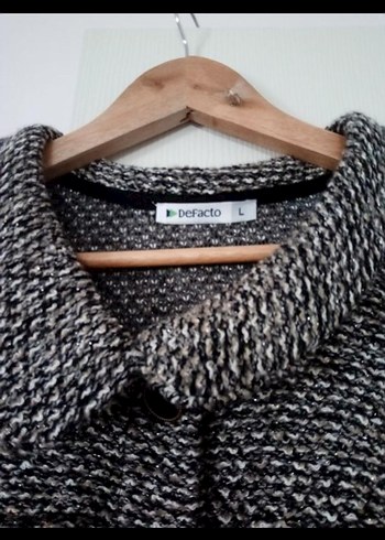 Düğmeli Gri Midi Kadın ceket. - Görsel 4