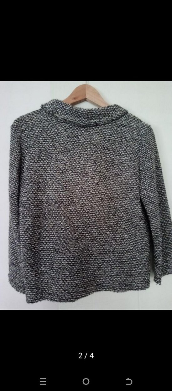 Düğmeli Gri Midi Kadın ceket. - Görsel 3