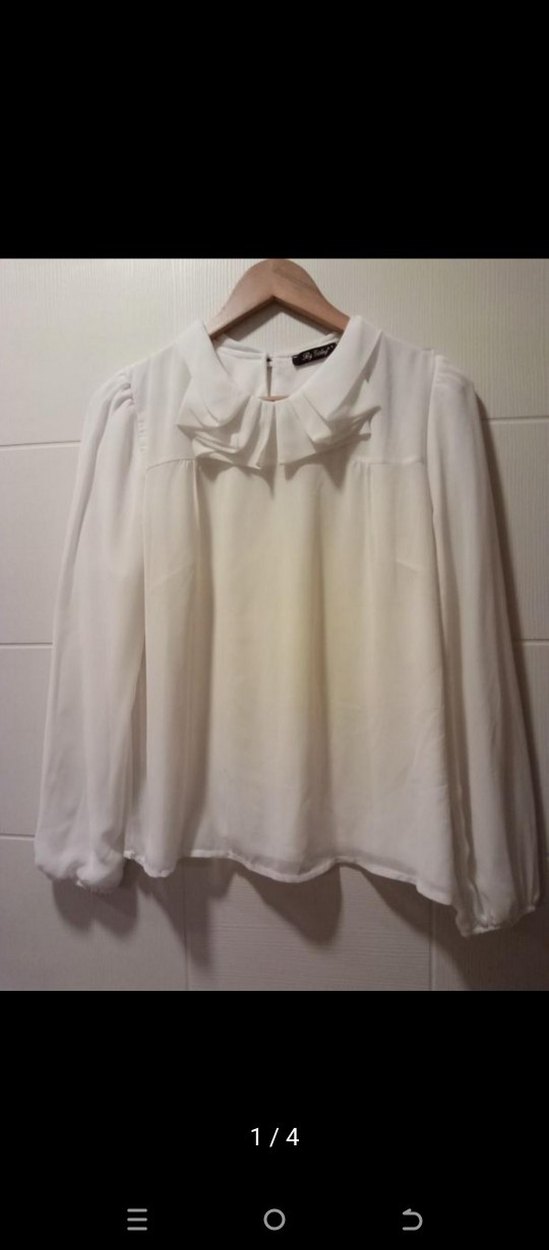 Fırfırlı Beyaz Kolsuz Kadın Bluz - Görsel 3