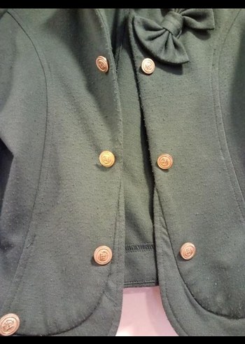 Düğmeli Yeşil Kadın Blazer Ceket - Görsel 2