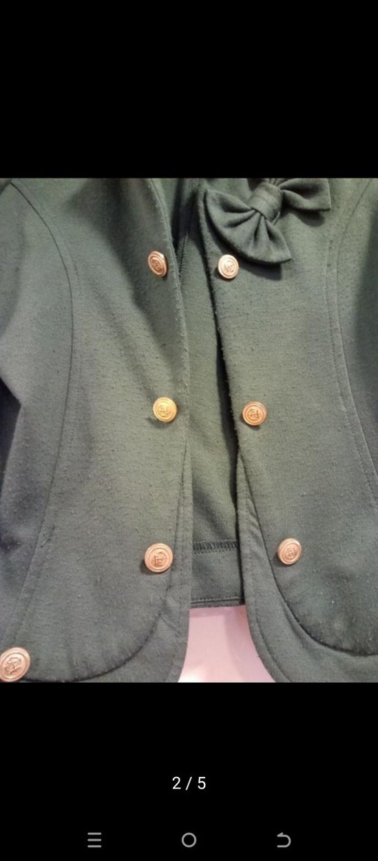 Düğmeli Yeşil Kadın Blazer Ceket - Görsel 2