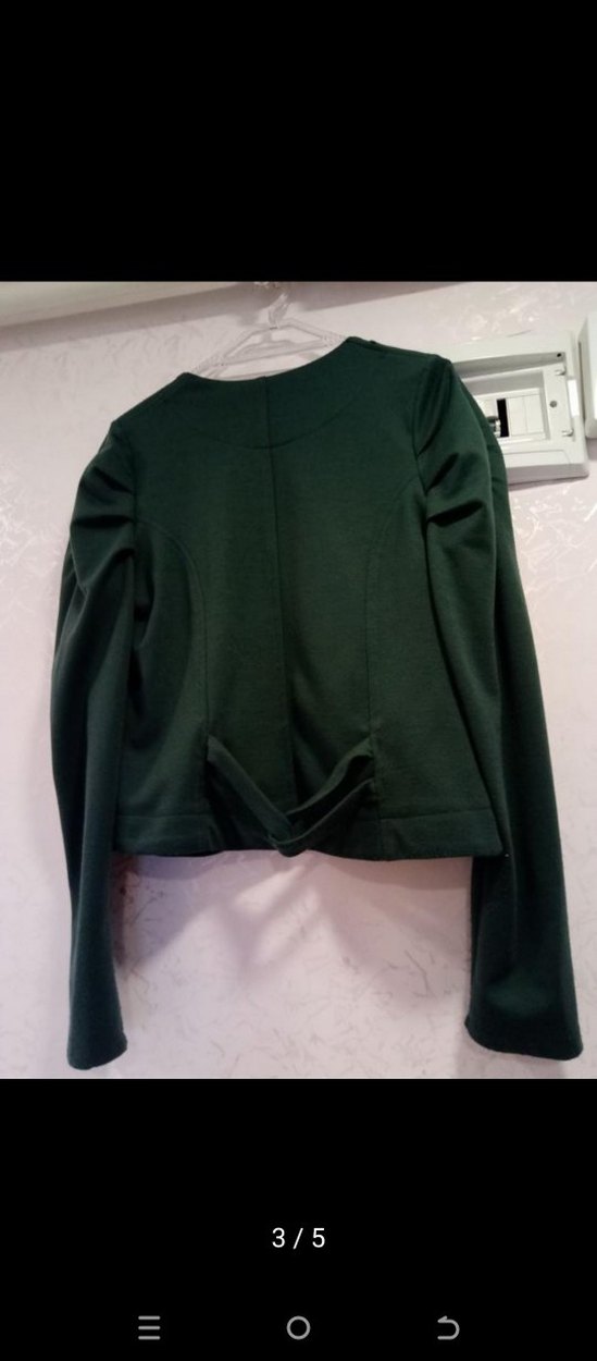 Düğmeli Yeşil Kadın Blazer Ceket - Görsel 3