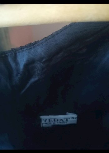 Siyah Dantelli bisiklet Yakalı Midi Elbise - Görsel 4