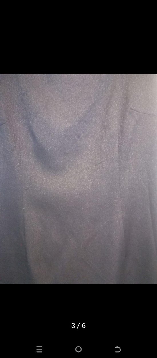 Siyah bisiklet Yaka Midi Ofis Elbisesi - Görsel 3