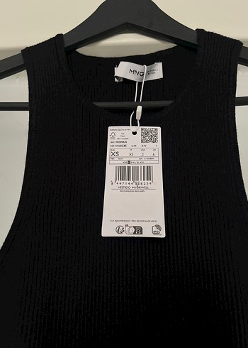 Mango Siyah Yüksek Yakalı Uzun Triko Elbise