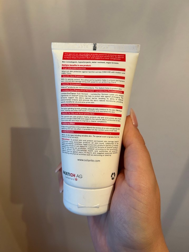 Solante Acnes SPF 50+ Güneş Koruyucu Losyon 150 ml - Görsel 2