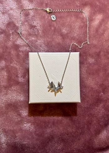 Swarovski kelebek kolye - Görsel 3