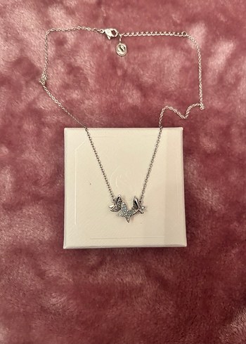 Swarovski kelebek kolye - Görsel 4