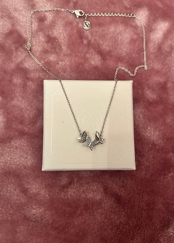 Swarovski kelebek kolye - Görsel 5