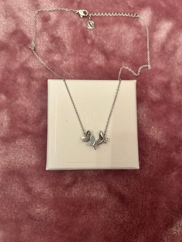 Swarovski kelebek kolye - Görsel 5