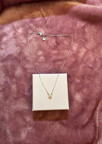 Swarovski Beyaz Parlak Taşlı kolye - Görsel 2