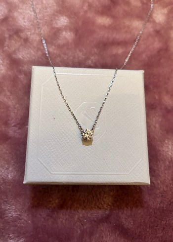 Swarovski Beyaz Parlak Taşlı kolye - Görsel 3