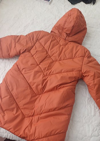 Erkek Çocuk Kiremit rengi Kapüşonlu Mont - Görsel 3