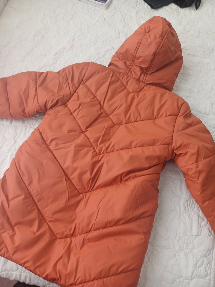 Erkek Çocuk Kiremit rengi Kapüşonlu Mont - Görsel 3