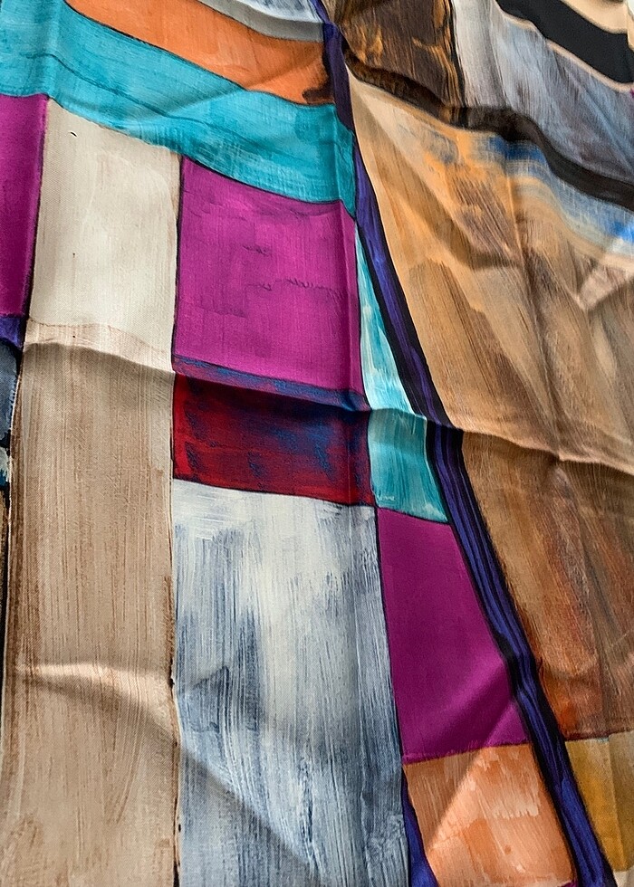 Silk home ipek eşarp 1-2 kez kullanıldı - Görsel 2