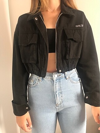 Bershka jean crop ceket