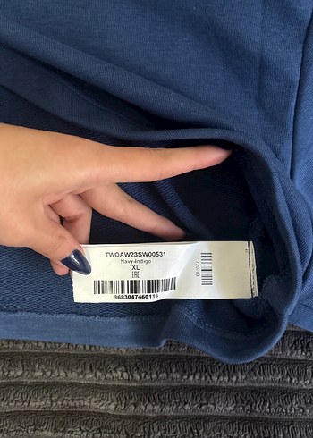Trendyol & Milla Mavi crop Uzun Kollu Kadın Sweatshirt