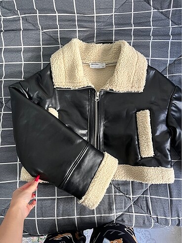 Bershka biker crop mont ceket