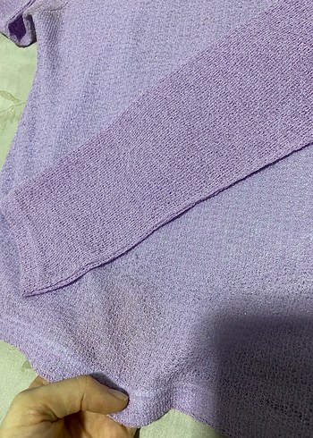 Mor Kadın Şık Kazak Body Uzun Kollu - Görsel 2