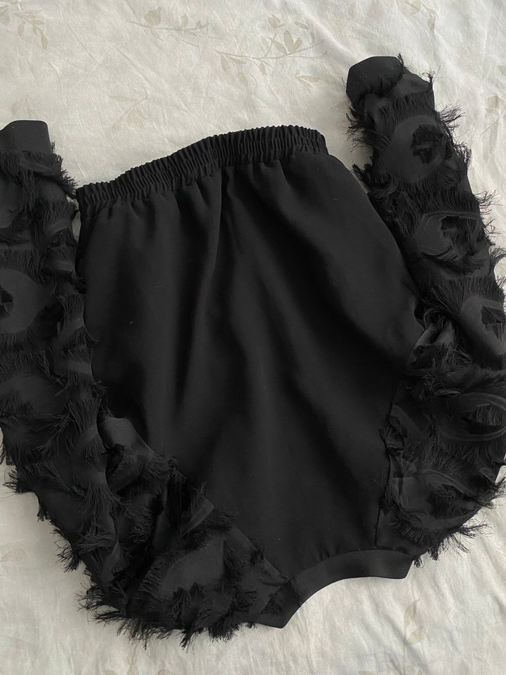 Kürk Detaylı Siyah Kadın Ceket - Görsel 3