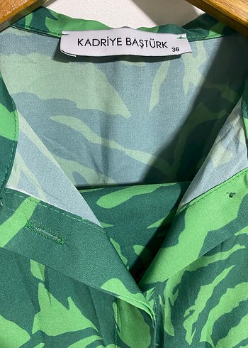Kadriye Baştürk Desenli Kadın Gömlek pantolon Tesettür takım - Görsel 2
