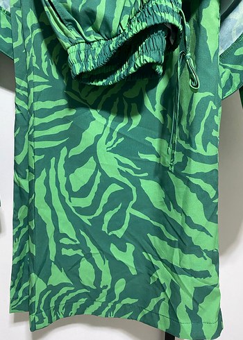 Kadriye Baştürk Desenli Kadın Gömlek pantolon Tesettür takım - Görsel 4