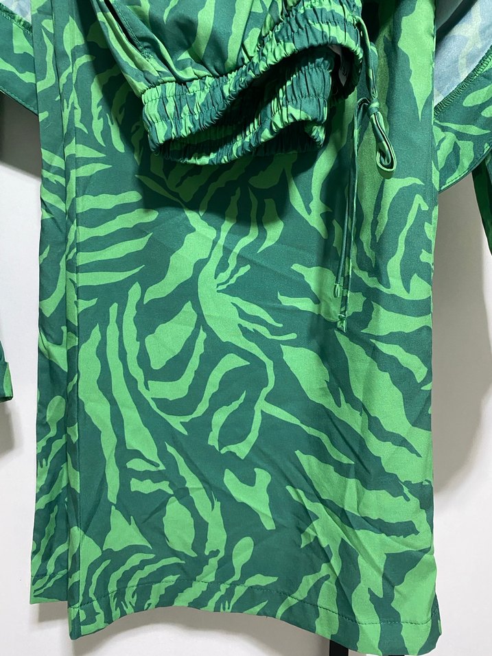 Kadriye Baştürk Desenli Kadın Gömlek pantolon Tesettür takım - Görsel 4