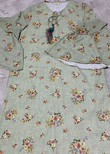 Çiçek Desenli Bohem Kadın Tunik elbise - Görsel 4