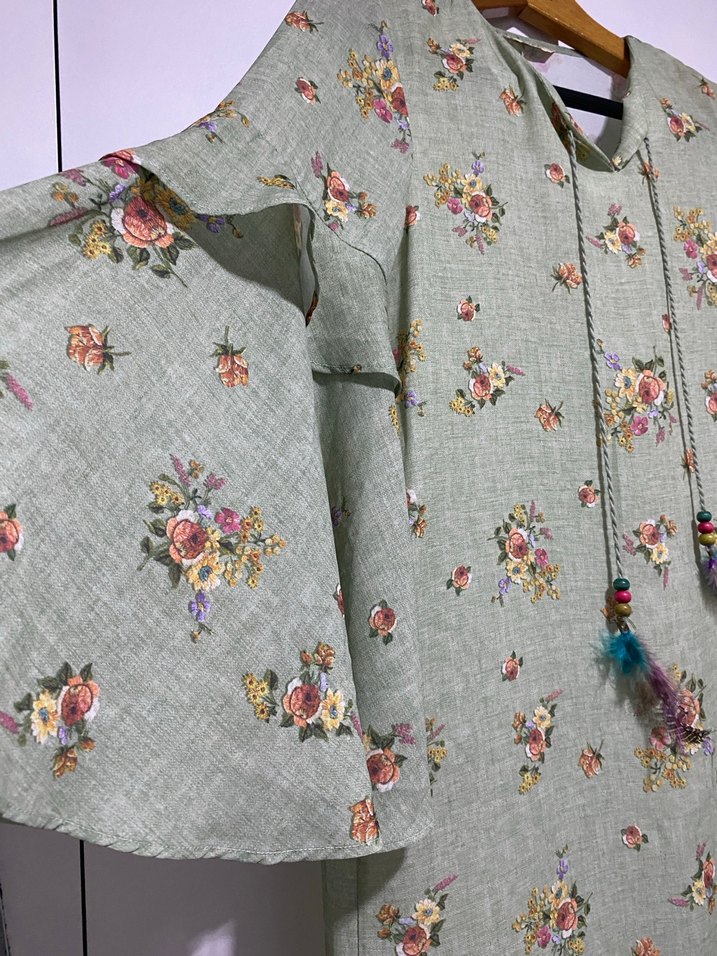 Çiçek Desenli Bohem Kadın Tunik elbise - Görsel 3