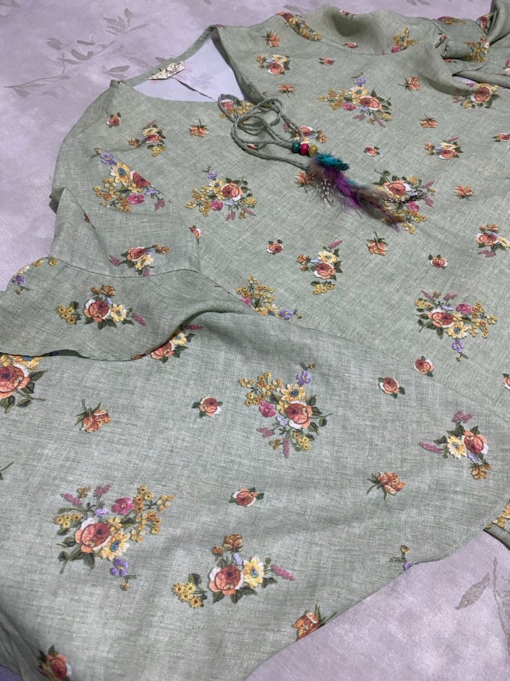 Çiçek Desenli Bohem Kadın Tunik elbise - Görsel 5