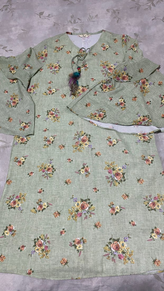 Çiçek Desenli Bohem Kadın Tunik elbise - Görsel 4